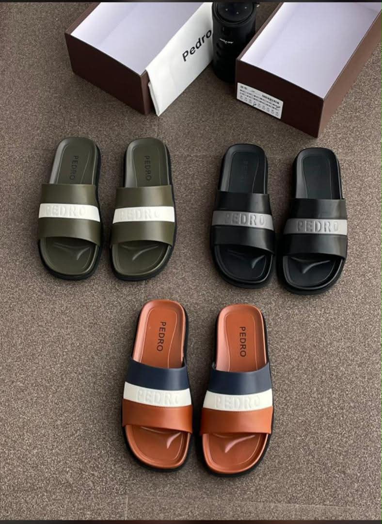 Pedro Multicolored Banded Slide Sandals Pedro Multicolored Banded Slide Sandals