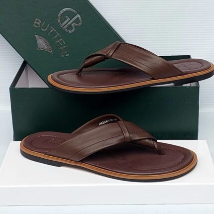 Butteri Brown Leather Cross-Strap Sandals