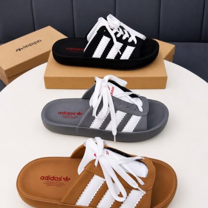 Gazelle Beach Slides with Lace-Up Strap