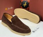 Loro Piana Summer Walk Beige Suede Loafers - Image 3