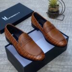 Moreschi Green Crocodile Leather Loafers - Image 2