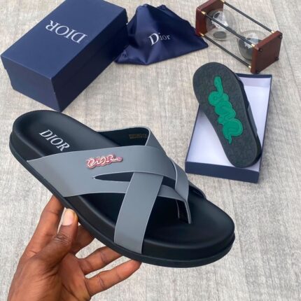 Olive Green Cross-Strap Sandals