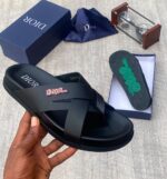 Olive Green Cross-Strap Sandals - Image 4