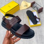 Roma Gray Leather Ankle Strap Sandals