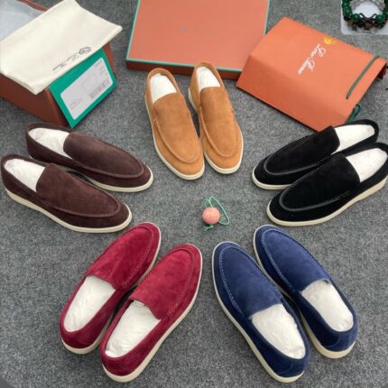 Summer Walk Blue Suede Loafers