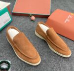 Summer Walk Blue Suede Loafers - Image 4
