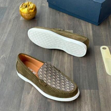 Dior Granville Gray Suede Loafers