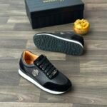 Onaire Couture Billionaire Black Luxury Leather Sneakers