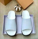 Zara Brown Leather Flat Mules - Image 2