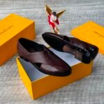 Mens Black Leather Slip On Shoes
