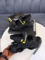 Dsquared2 Mens Black Luxury Sport Sandals Thick Wavy Platform Sole Nigeria