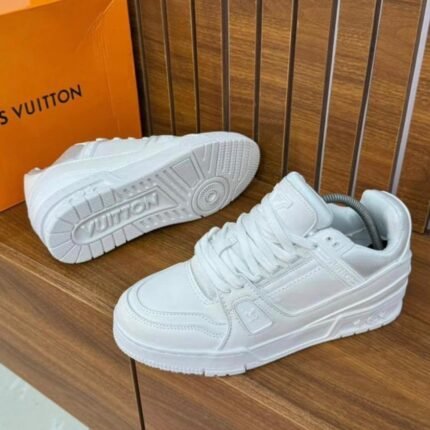 Louis Vuitton LV Trainer Mens All White Luxury Sneakers Nigeria