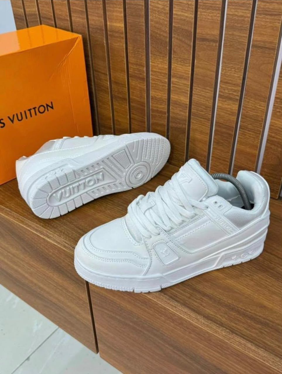 Louis Vuitton LV Trainer Mens All White Luxury Sneakers Nigeria Louis Vuitton LV Trainer Mens All White Luxury Sneakers Nigeria